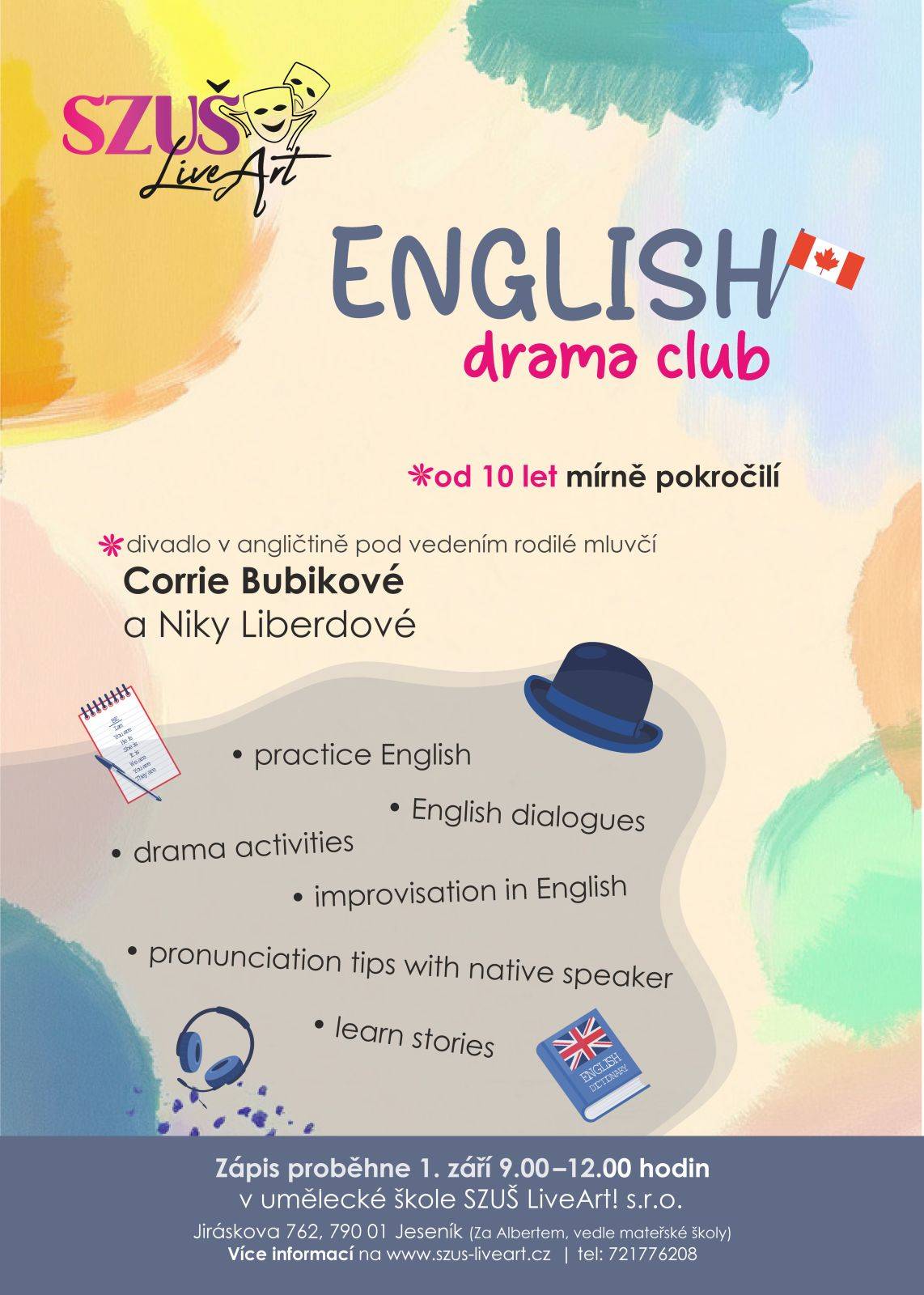 English drama club - otevíráme dramatický kurz pro děti od 10 let